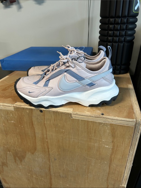 Nike Shoes - Nike Women's Pink and Blue Wave-Textured Sneakers